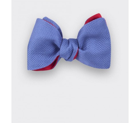 Blue denim Woven Silk bow tie - silk - CINABRE Paris