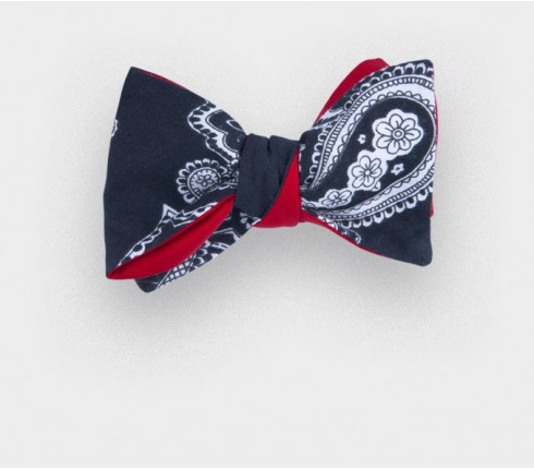 blue night bow tie - cotton - cinabre paris 