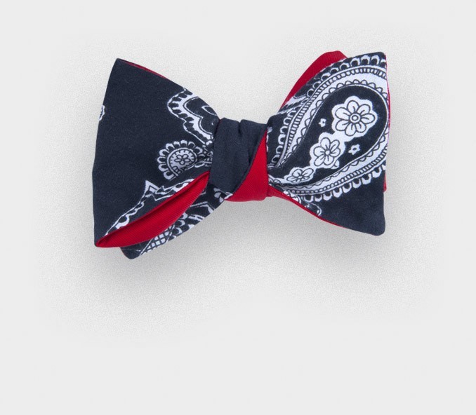 blue night bow tie - cotton - cinabre paris 