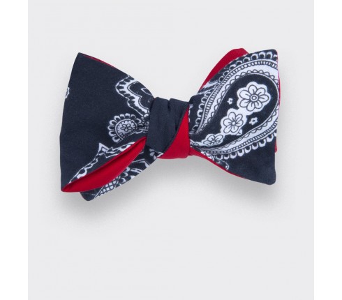 blue night bow tie - cotton - cinabre paris 