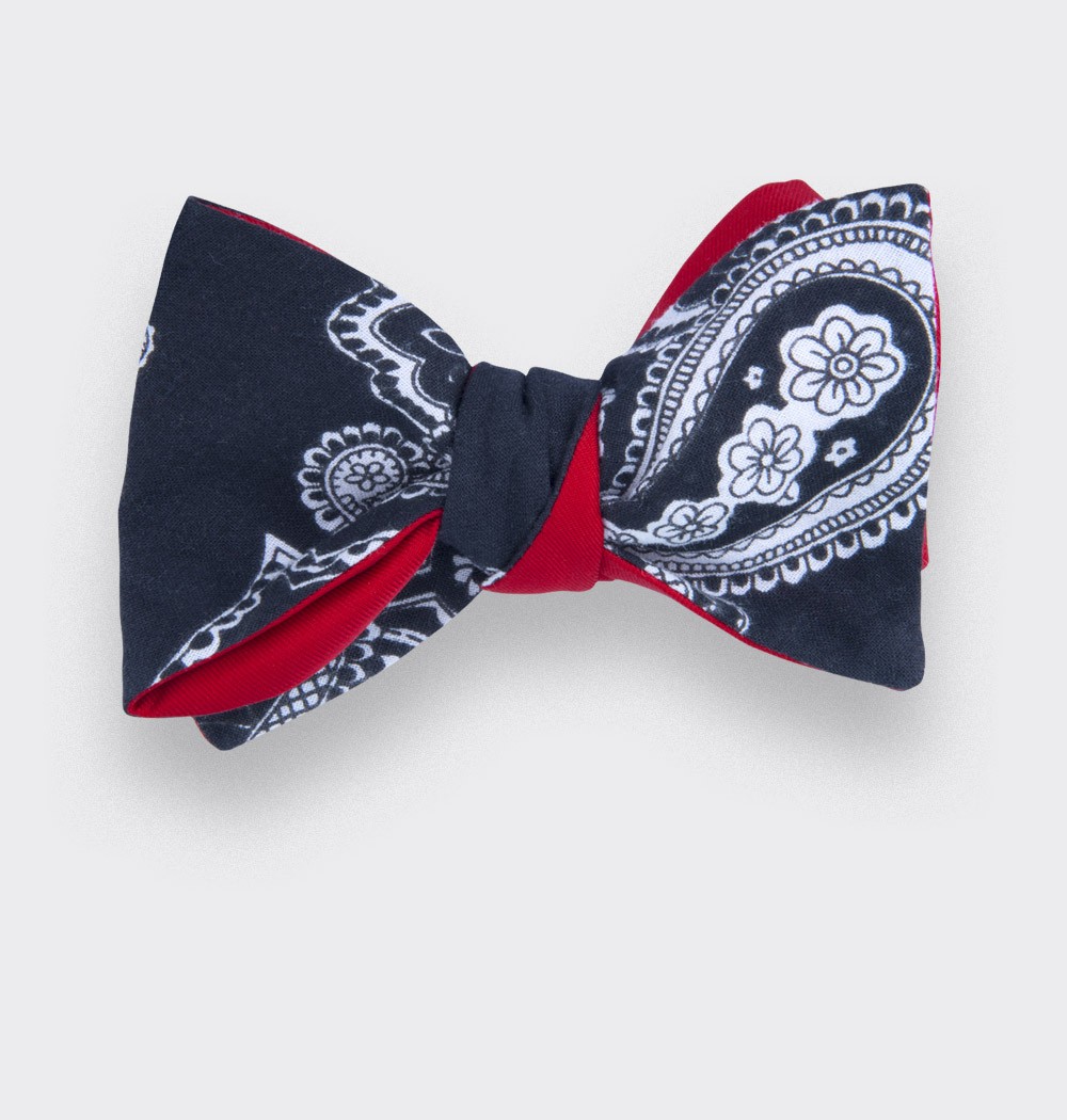 blue night bow tie - cotton - cinabre paris 