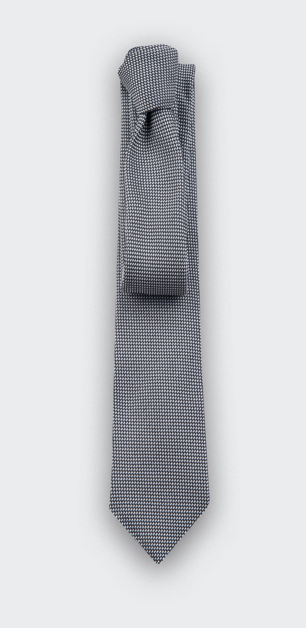 black and white woven silk tie - silk - cinabre paris