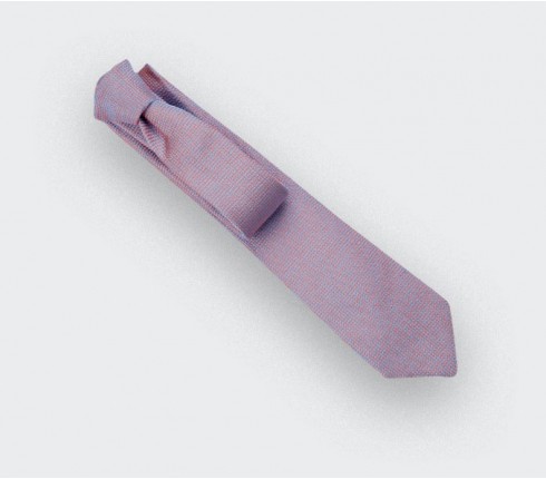 coral woven silk tie - silk - cinabre Paris