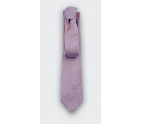 coral woven silk tie - silk - cinabre Paris