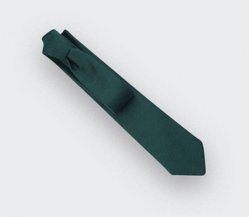 green woven silk tie - silk - cinabre Paris