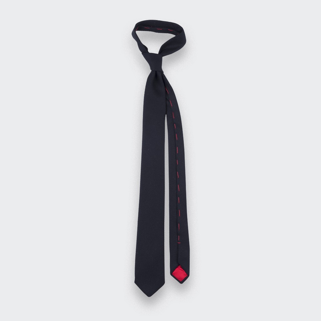 black maille tie - wool - cinabre paris 