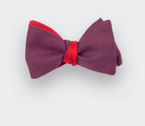 Fuchsia Maille Bow Tie - wool - Cinabre Paris