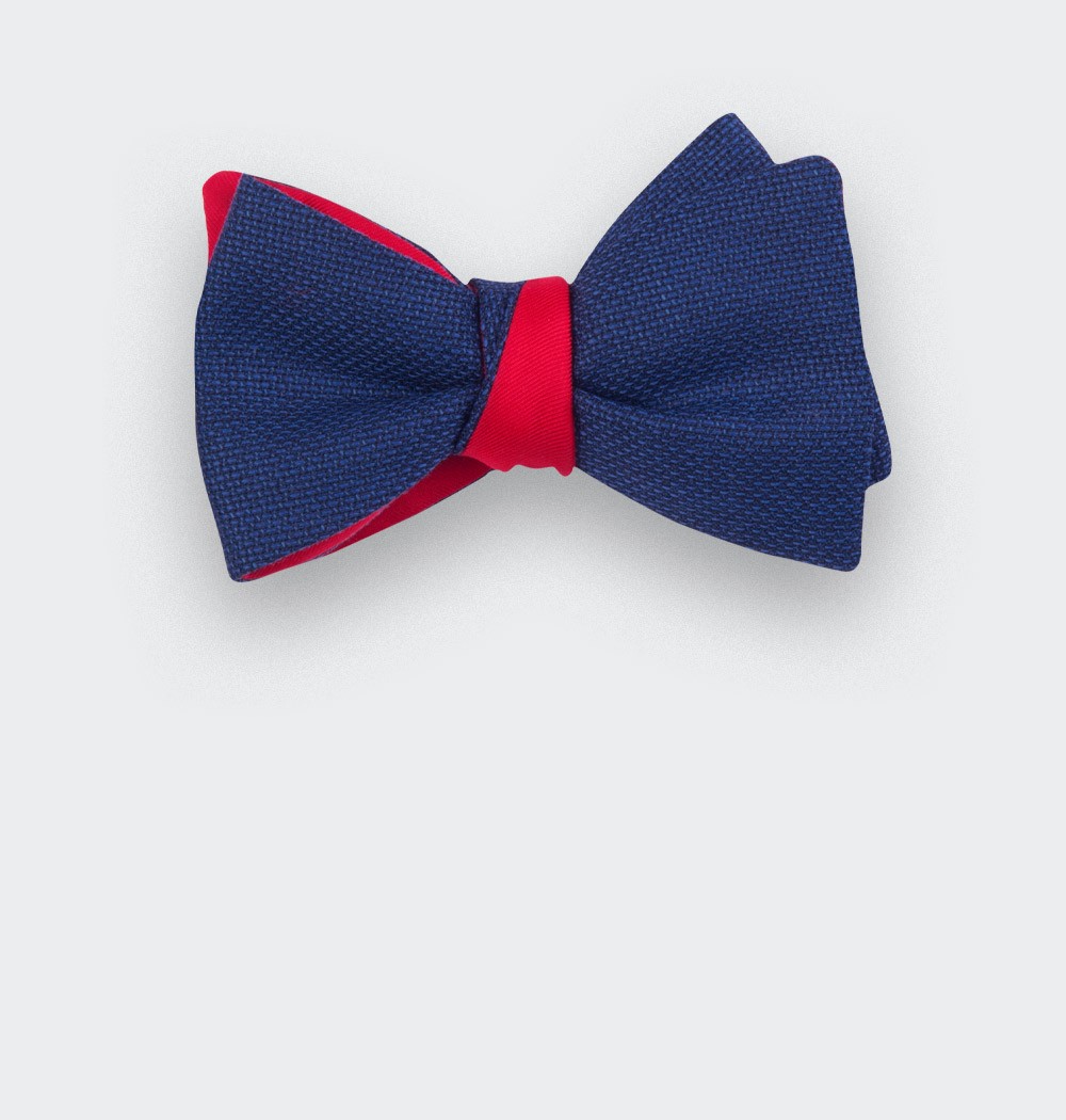 blue maille bow tie - wool - cinabre paris