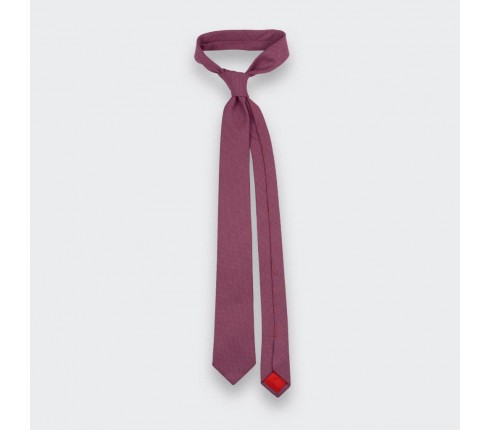 fuchsia maille tie - wool - cinabre paris