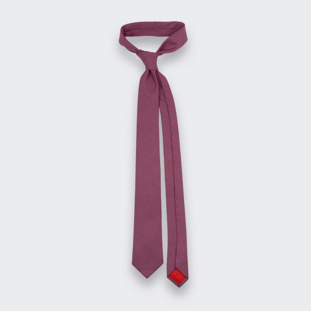 fuchsia maille tie - wool - cinabre paris