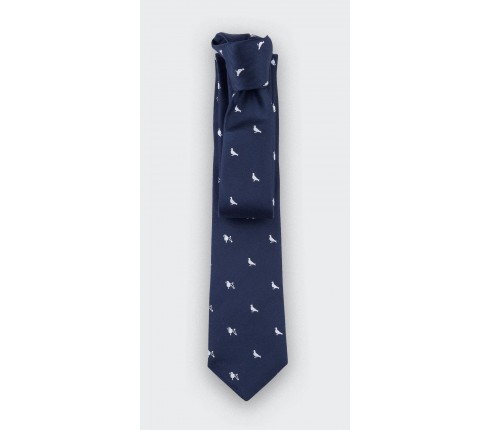 paris pigeon vs caniche tie - silk - cinabre paris