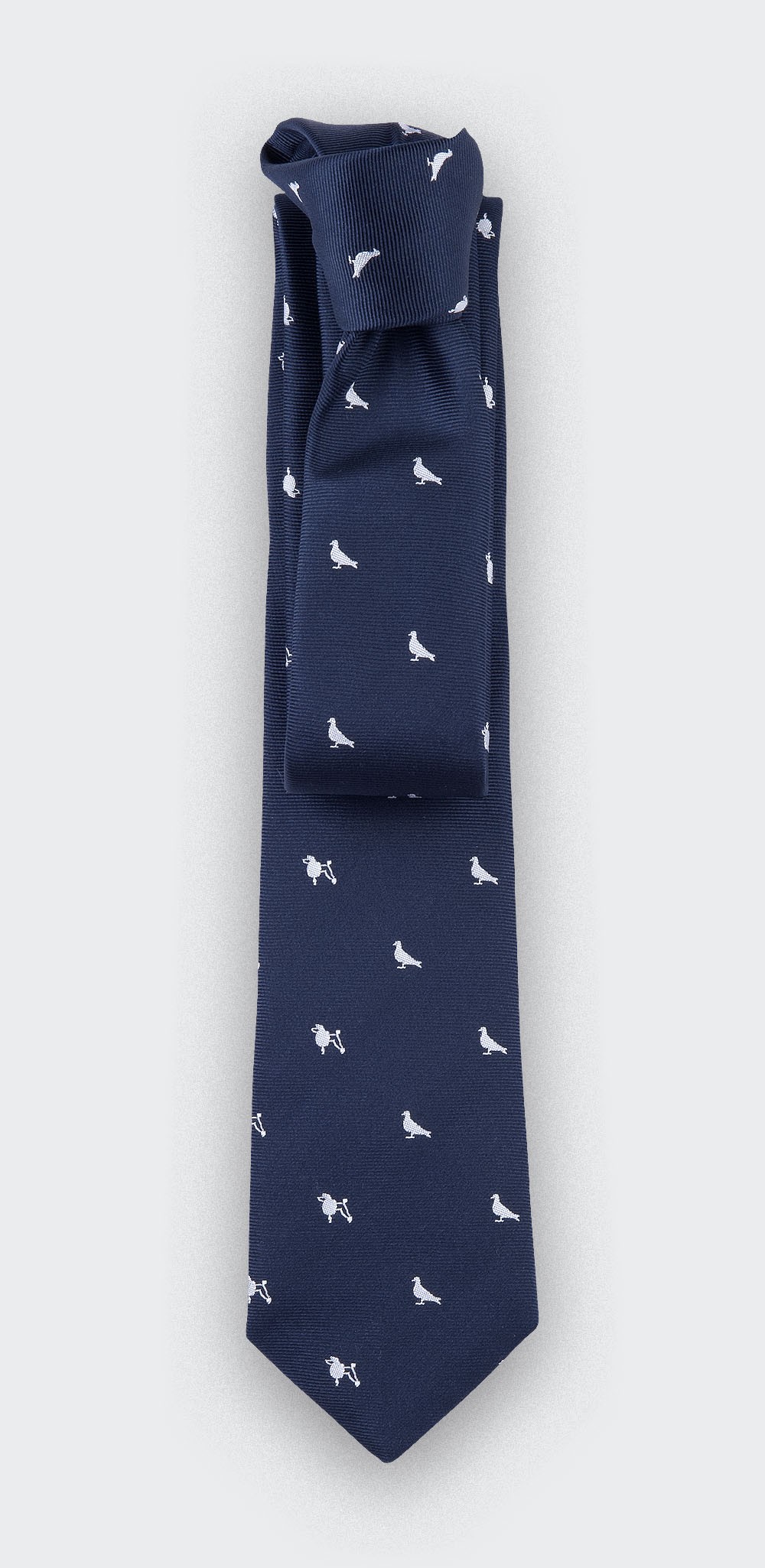 paris pigeon vs caniche tie - silk - cinabre paris