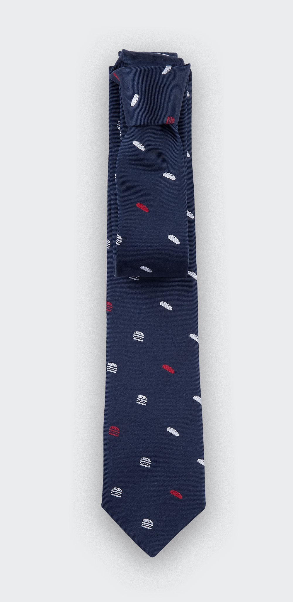 paris burger vs baguette tie - silk - cinabre paris 