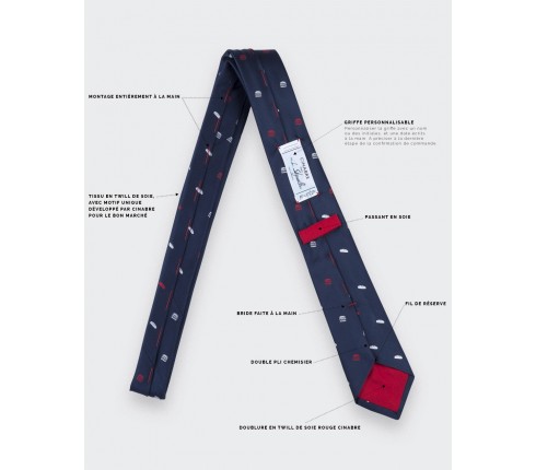 paris burger vs baguette tie - silk - cinabre paris 