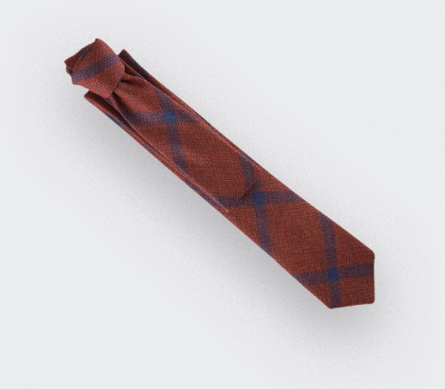 red sperone tie - wool and silk - cinabre paris