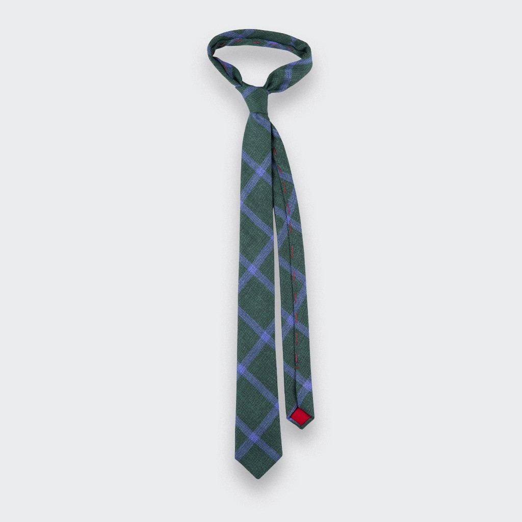 green sperone tie - wool and silk - cinabre paris