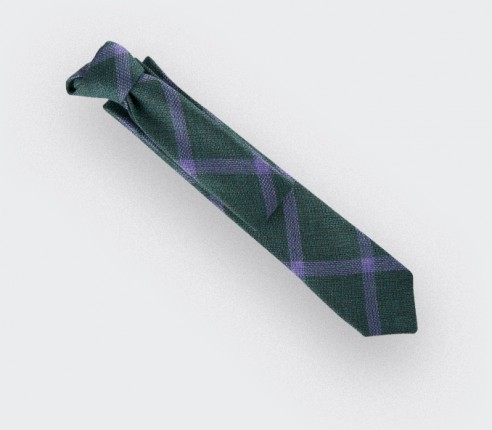 green sperone tie - wool and silk - cinabre paris