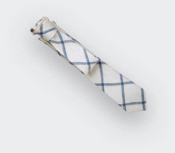 white agay tie - linen - cinabre paris 