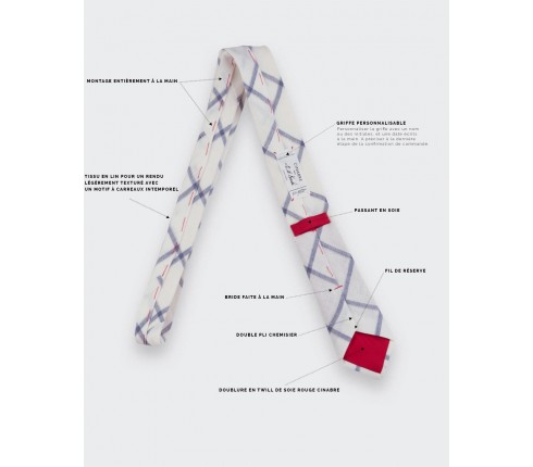 white agay tie - linen - cinabre paris 