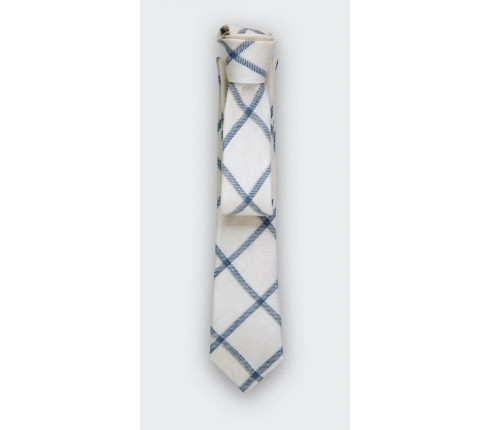 white agay tie - linen - cinabre paris