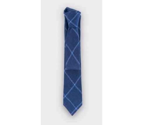 navy agay tie - linen - cinabre paris 