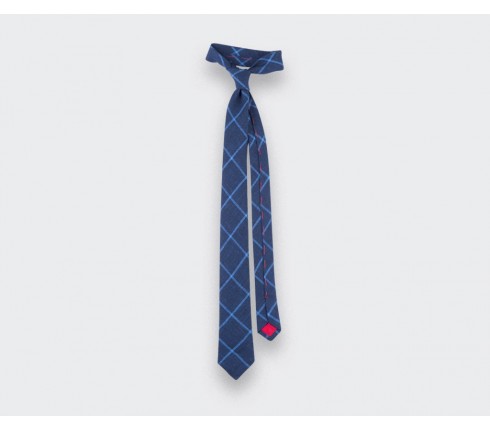 navy agay tie - linen - cinabre paris 