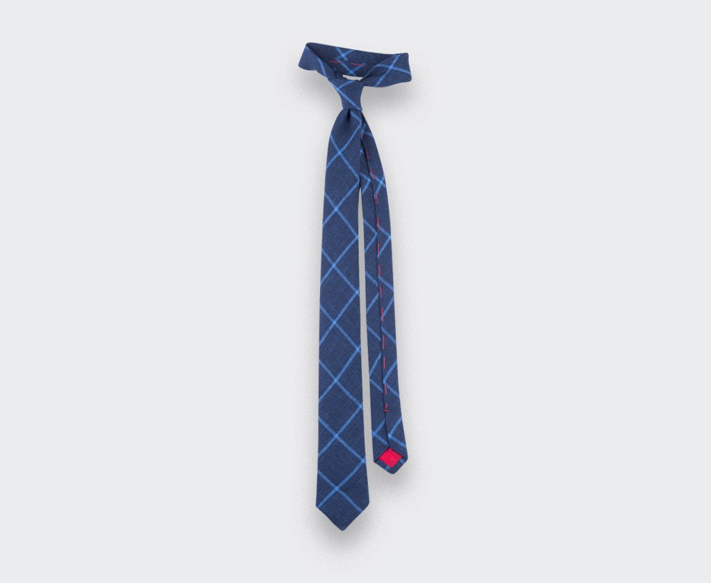 navy agay tie - linen - cinabre paris 