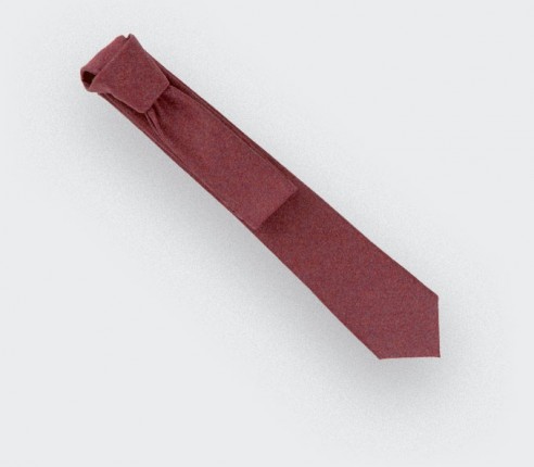 red flannel tie - wool - cinabre paris