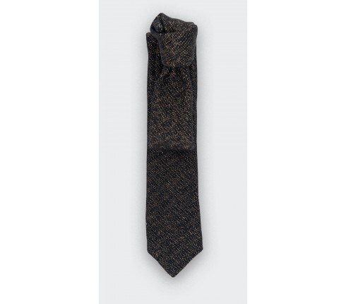 tie gold 1001 Nuits black - lurex wool - cinabre paris