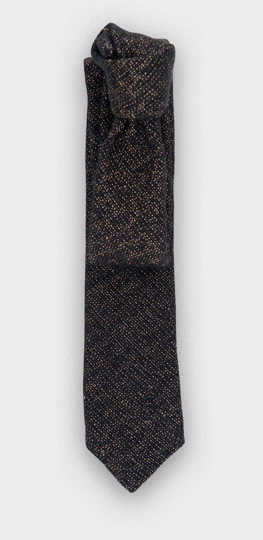 tie gold 1001 Nuits black - lurex wool - cinabre paris