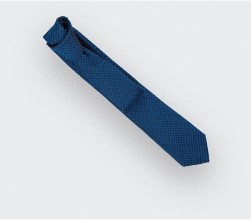 tie navy blue 3D - silk - cinabre paris