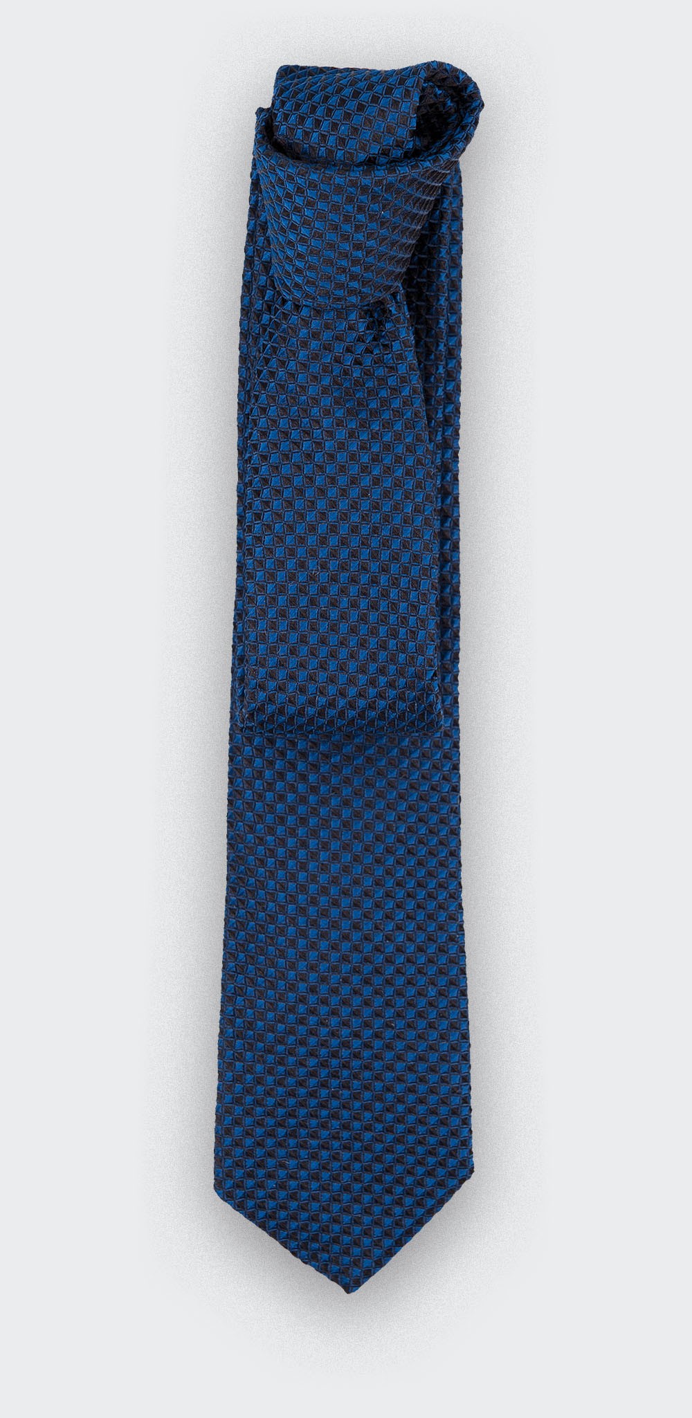 tie navy blue 3D - silk - cinabre paris