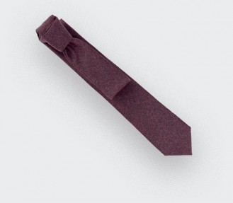 burgundy flannel tie - wool - cinabre paris