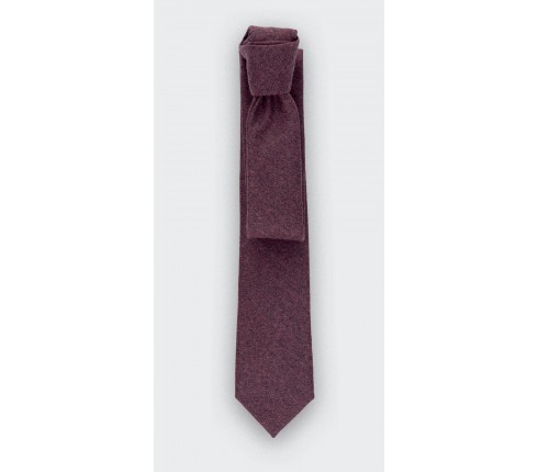 burgundy flannel tie - wool - cinabre paris