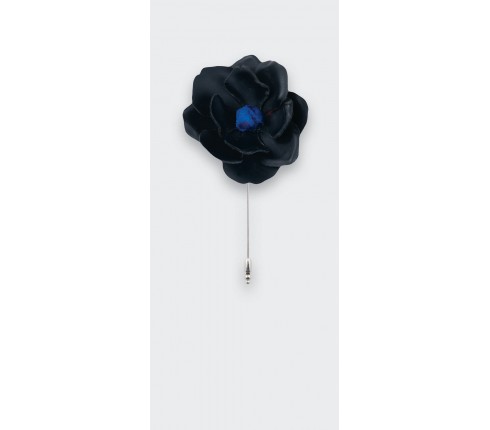 Boutonnière Cuir Noir - Cinabre Paris