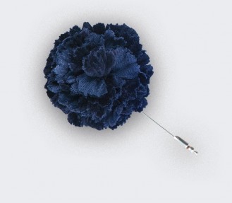 blue velvet flower lapel pin - cotton - cinabre paris