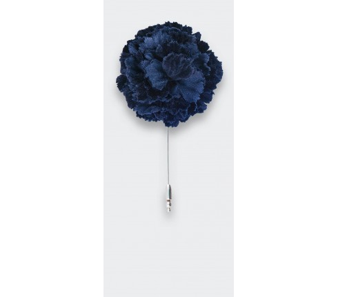 boutonnière velours bleu - coton - cinabre paris