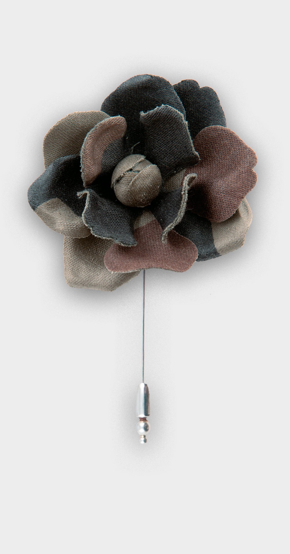 Boutonnière Gardenia Camouflage - coton vintage - cinabre paris