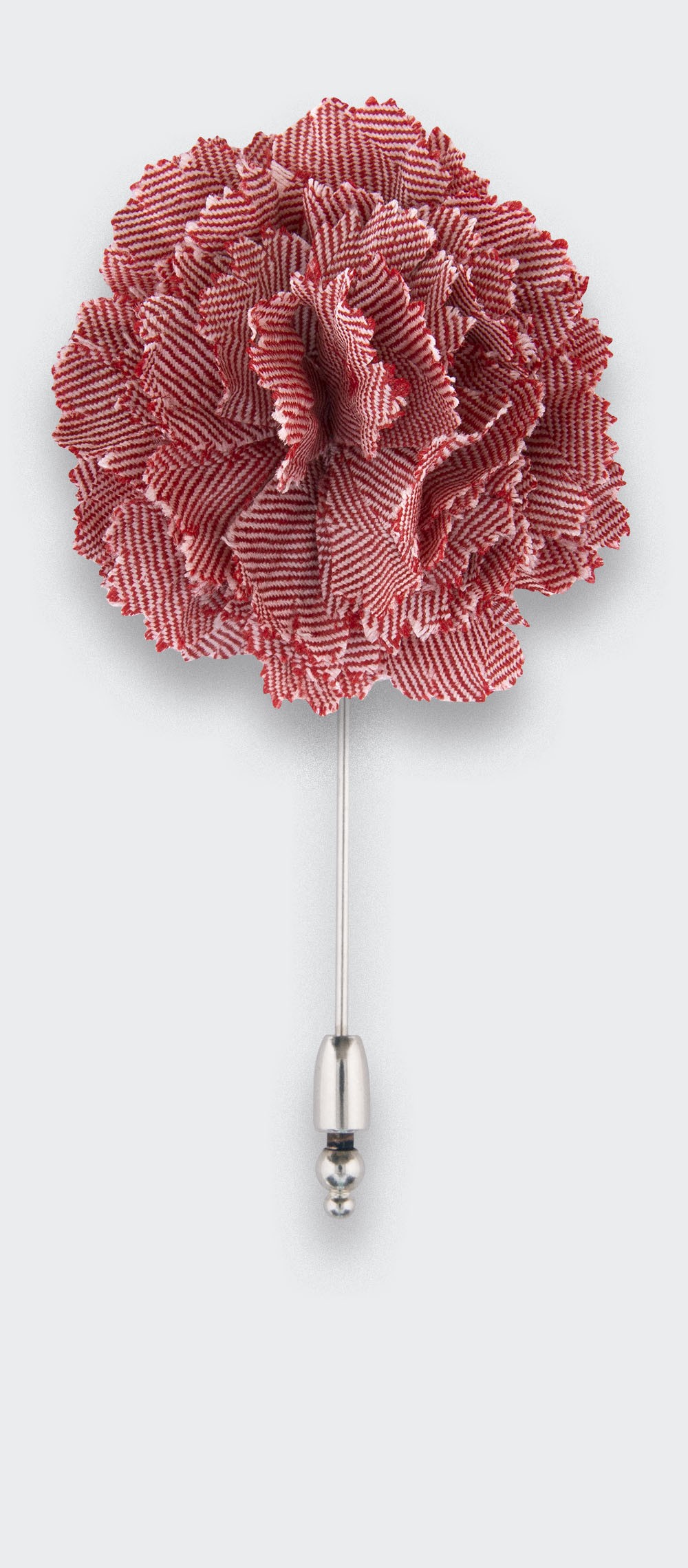 boutonnière costume chevron rouge - oeillet laine - cinabre paris