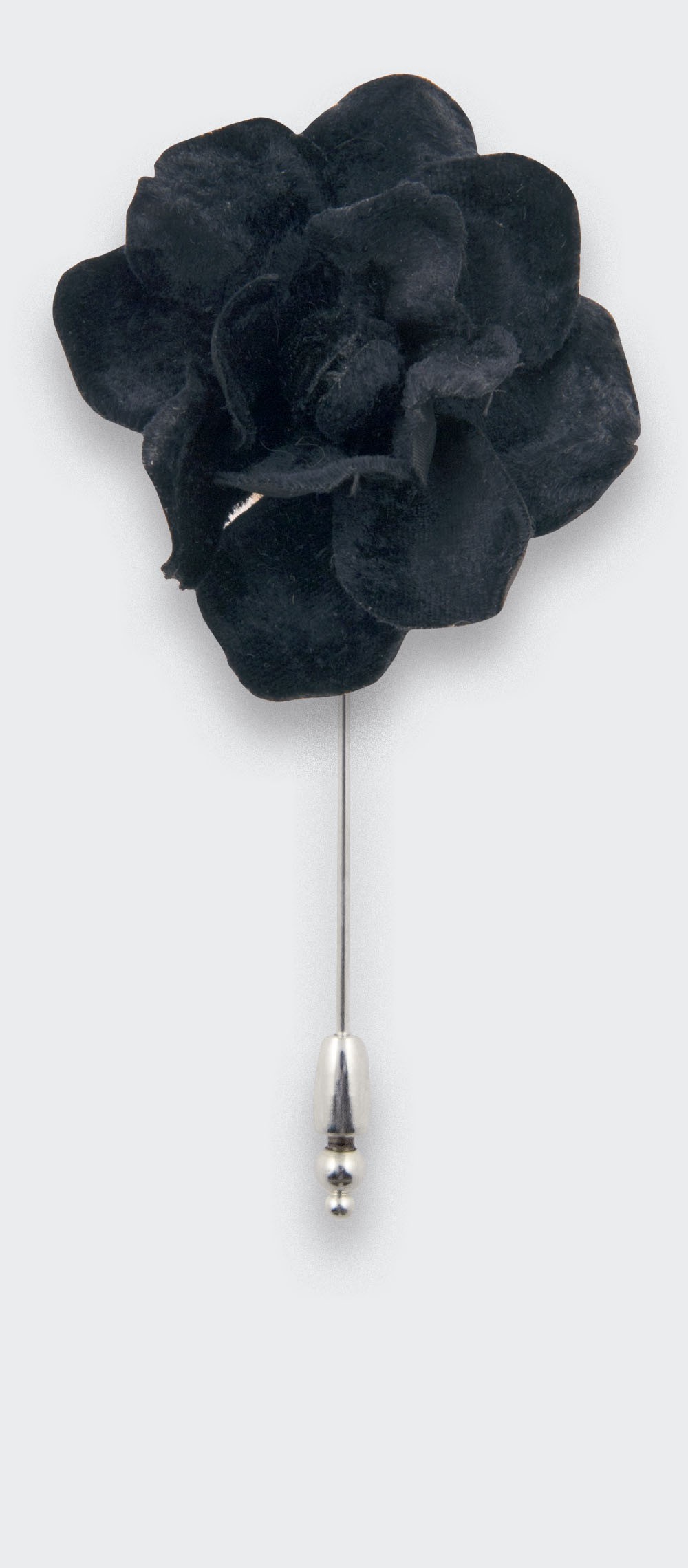 Black Velvet Gardenia Lapel Pin - Cinabre Paris