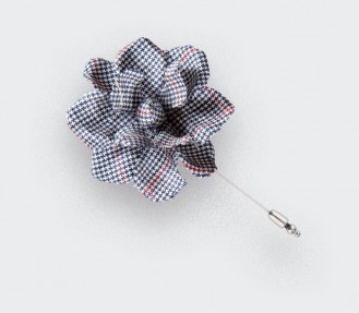 flower lapel pin summer solent - boutonniere wool - cinabre paris