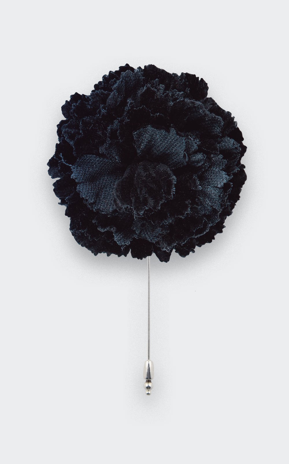 flower lapel pin black velvet- cotton - cinabre paris