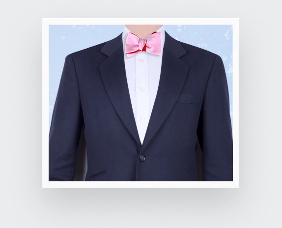 Coral Pink Bow Tie - silk and wool - CINABRE Paris