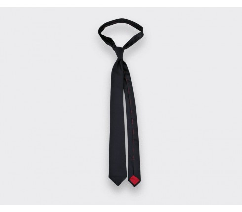 Black Satin Tie - silk - cinabre paris