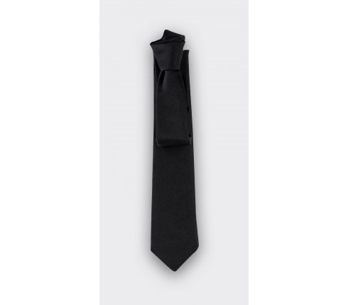 Black Satin Tie - silk - cinabre paris