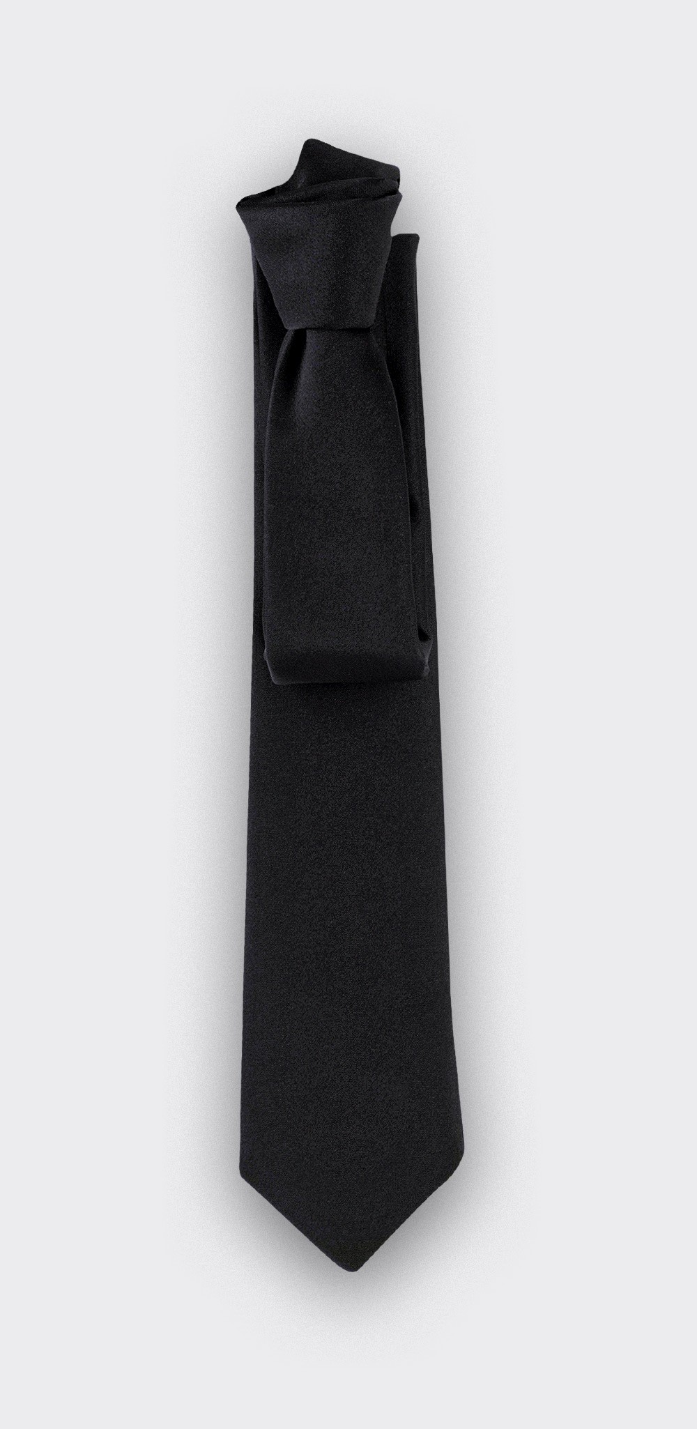 Black Satin Tie - silk - cinabre paris