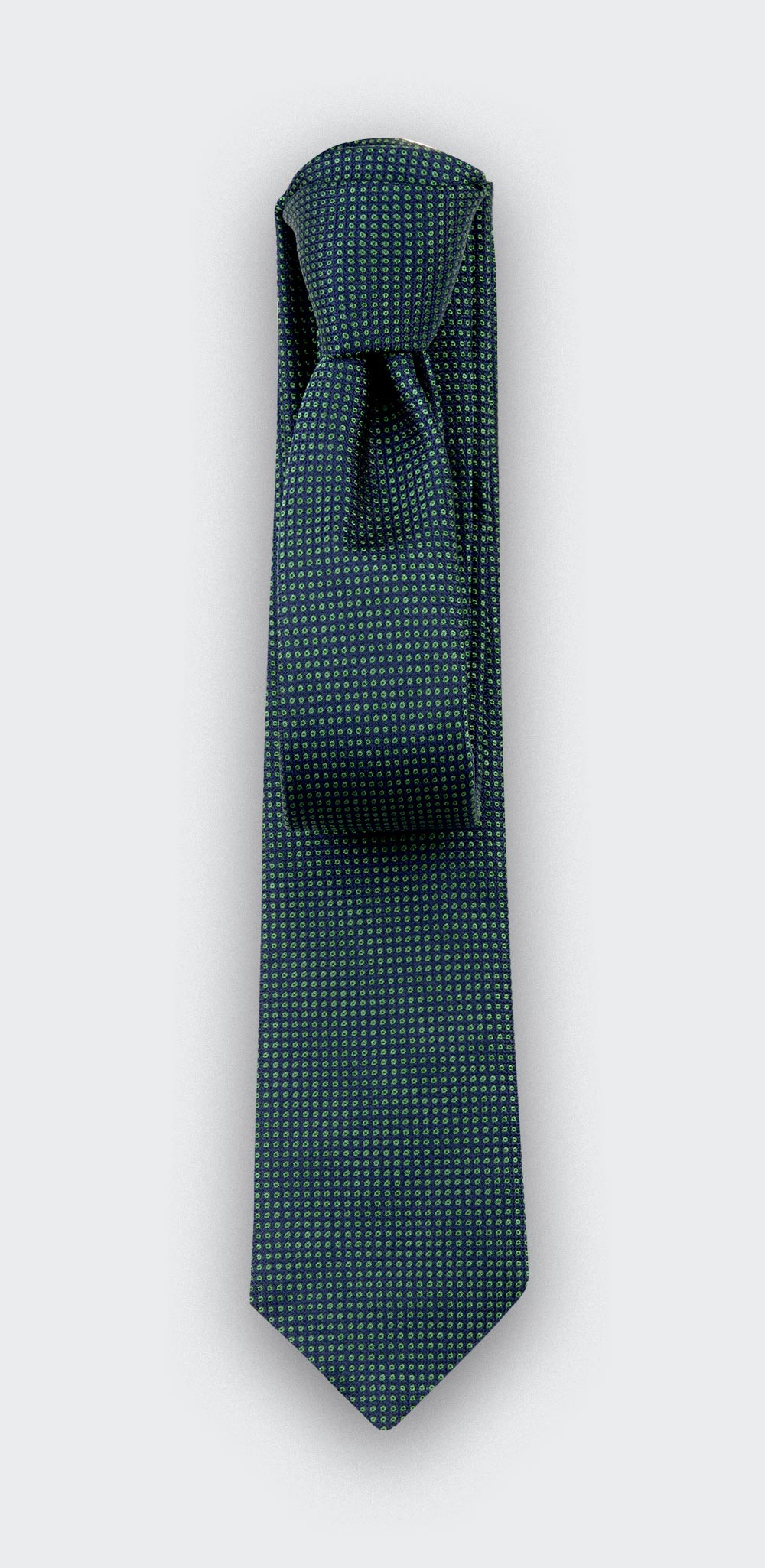 Green Birdseye silk Tie - cinabre paris