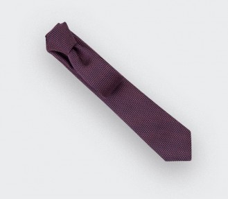 Raspberry Birdseye silk Tie - cinabre paris