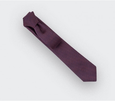 Raspberry Birdseye silk Tie - cinabre paris