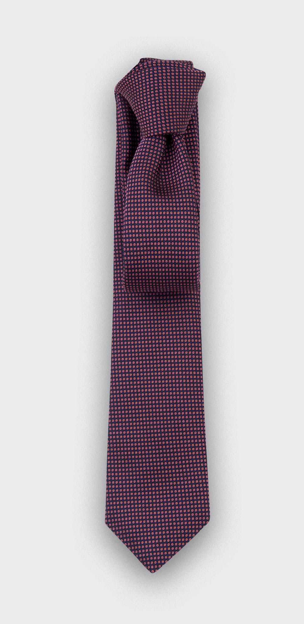 Raspberry Birdseye silk Tie - cinabre paris